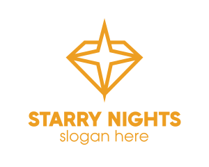 Orange Diamond Star logo design