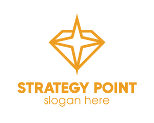 Orange Diamond Star logo design