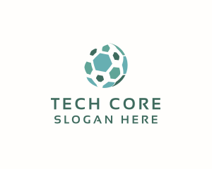 Abstract Business Hexagon Sphere logo design