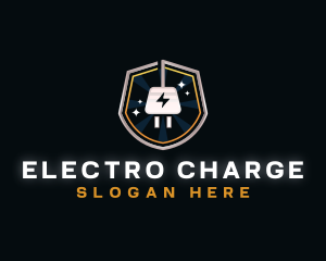 Electric Plug Shield logo design