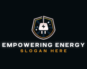 Electric Plug Shield logo design