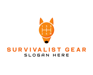 Gear Shift Fox logo design