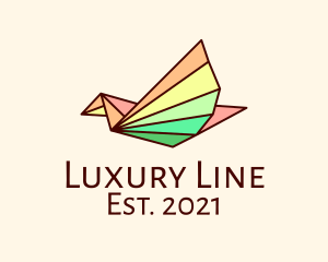 Colorful Line Art Bird logo design