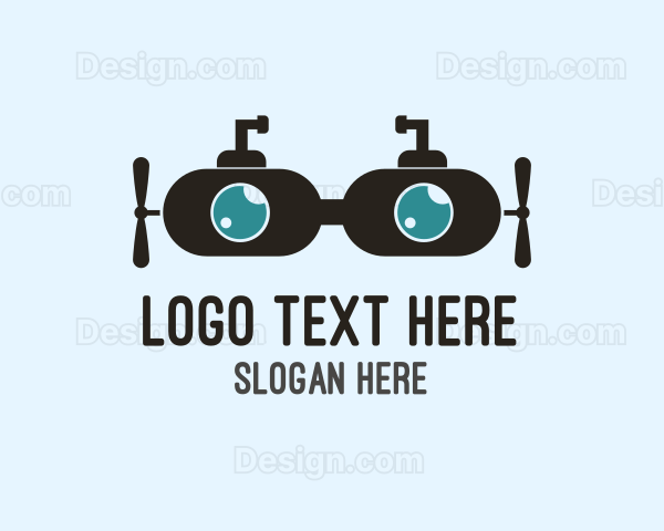 Submarine Diving Goggles Logo