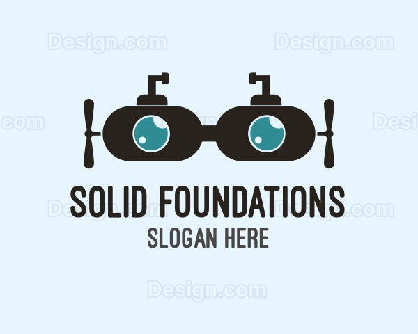 Submarine Diving Goggles Logo