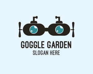 Submarine Diving Goggles  logo design