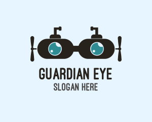 Submarine Diving Goggles  logo design