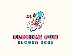 Bunny Balloon Party logo design