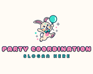 Bunny Balloon Party logo design