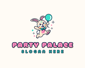 Bunny Balloon Party logo design