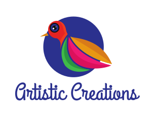 Tropical Artistic Bird logo design