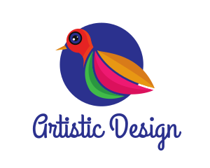 Tropical Artistic Bird logo design