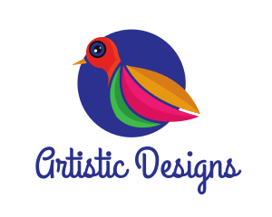 Tropical Artistic Bird logo design