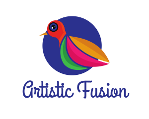 Tropical Artistic Bird logo design