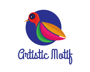 Tropical Artistic Bird logo design