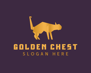 Golden Cat Origami logo design