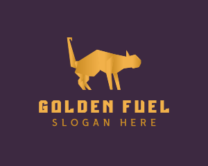 Golden Cat Origami logo design