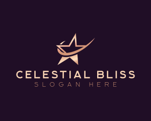 Celestial Star Swoosh logo design