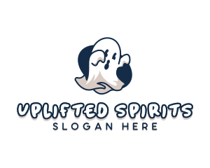 Spooky Haunted Ghost  logo design