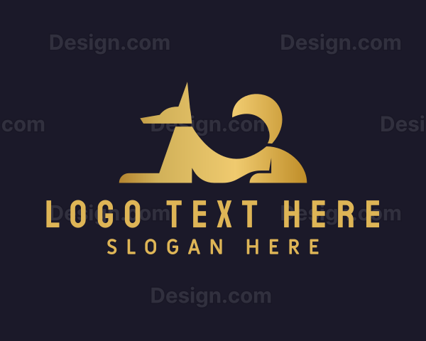 Premium Golden Dog Logo