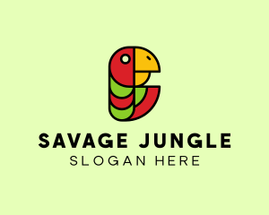 Wild Jungle Parrot logo design