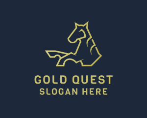 Gold Horse Stable logo design