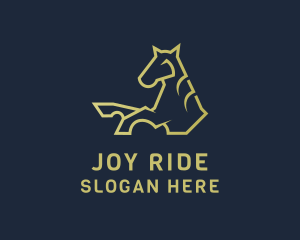 Gold Horse Stable logo design