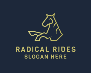 Gold Horse Stable logo design