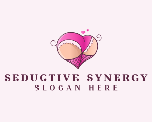 Seductive Lingerie Heart logo design