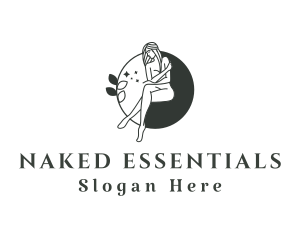 Naked Seductive Lady logo design