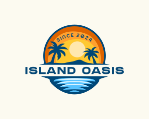 Tropical Island Waves logo design