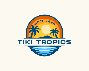 Tropical Island Waves logo design