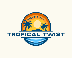 Tropical Island Waves logo design