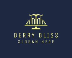 Blue Law Firm Bridge logo design