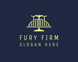 Blue Law Firm Bridge logo design