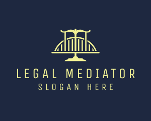 Blue Law Firm Bridge logo design