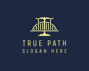 Blue Law Firm Bridge logo design