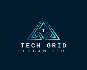 Triangle Pyramid Tech logo design