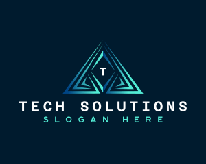 Triangle Pyramid Tech logo design