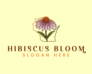 Wisconsin Coneflower Plant logo design