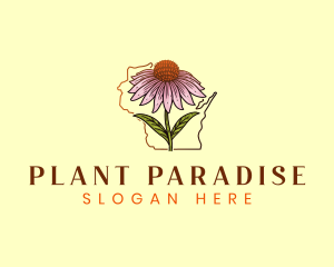 Wisconsin Coneflower Plant logo design