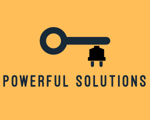 Electric Key Power Locksmith logo design