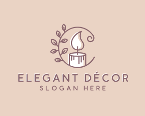 Decor Candle Wellness logo design