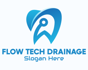 Blue Dental Tech logo design