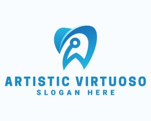 Blue Dental Tech logo design