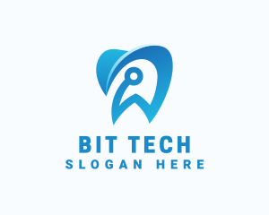 Blue Dental Tech logo design