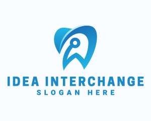 Blue Dental Tech logo design