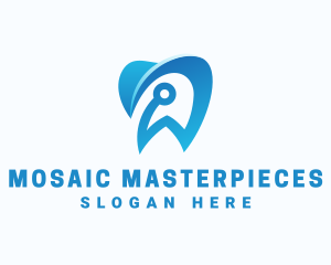 Blue Dental Tech logo design