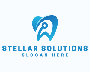 Blue Dental Tech logo design