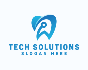 Blue Dental Tech logo design